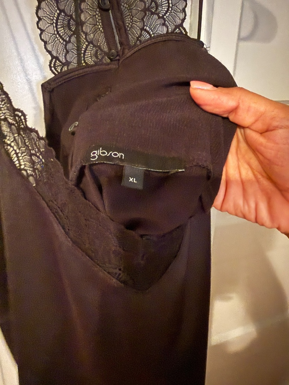 Gibson Lace Satin Cami Tank Size XL (designer look a like) - Picture 2 of 2